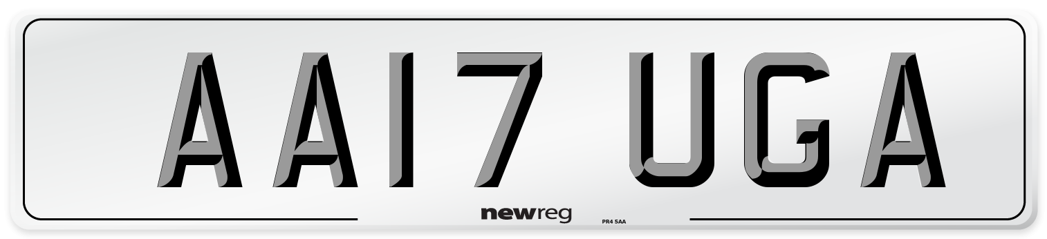 AA17 UGA Number Plate from New Reg